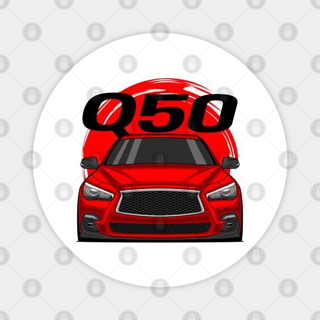 Front Red Q50 Sedan JDM Magnet by GoldenTuners